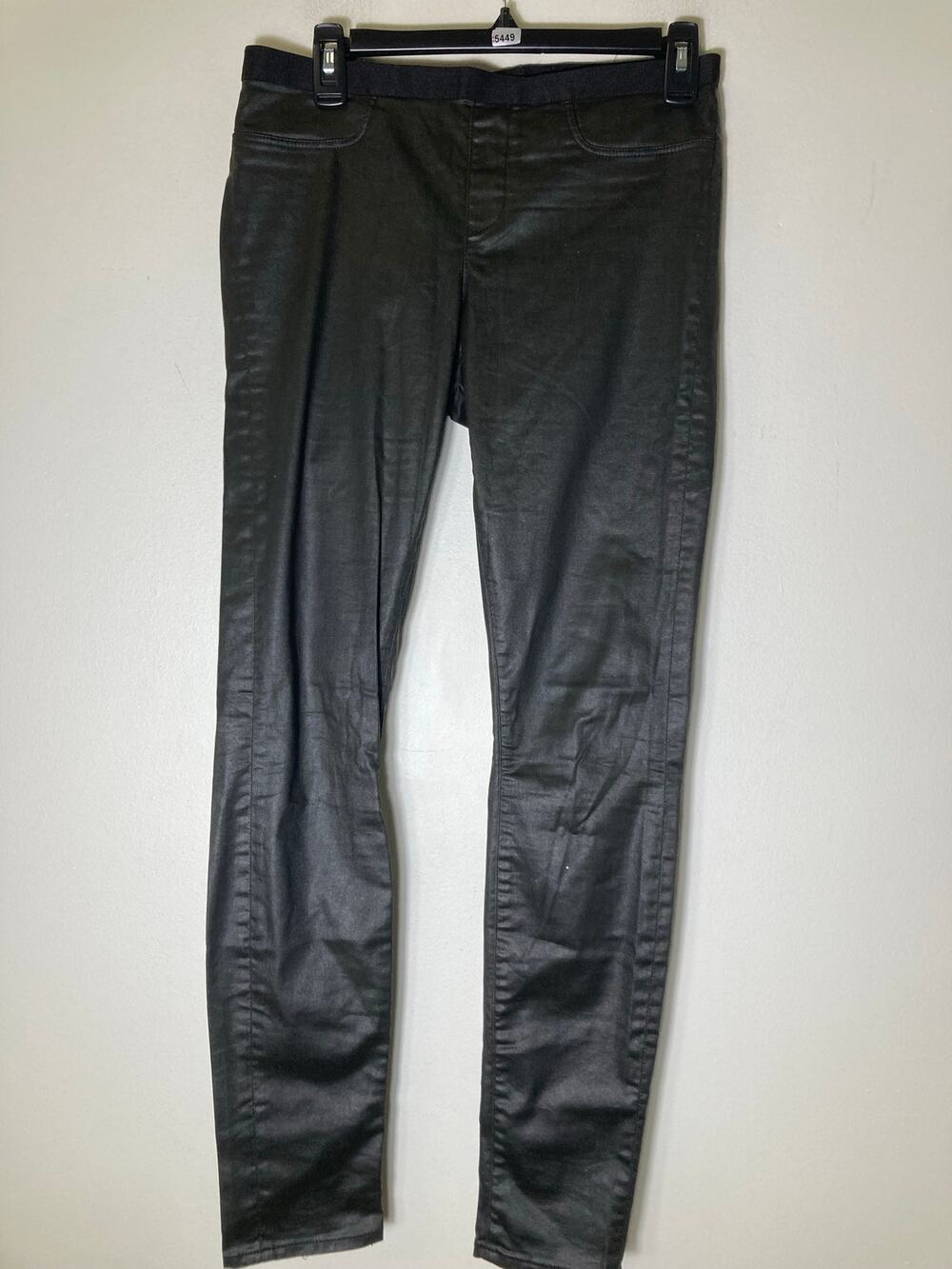 Helmut Lang Chocolate Pull On Faux Leather Pants Sz 28